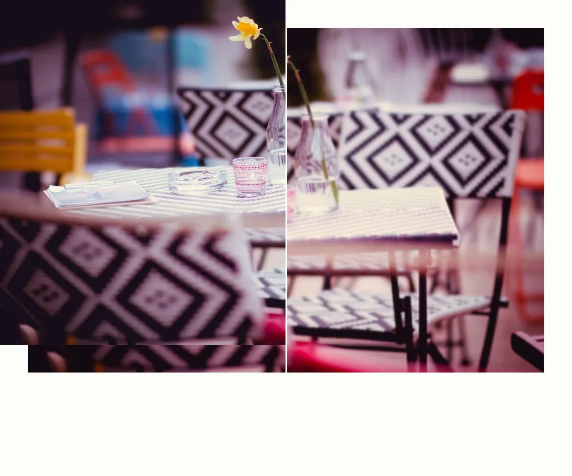 Before and after: Free flower vase table photo, original vs GoldenHour Fuji Instax Mini look